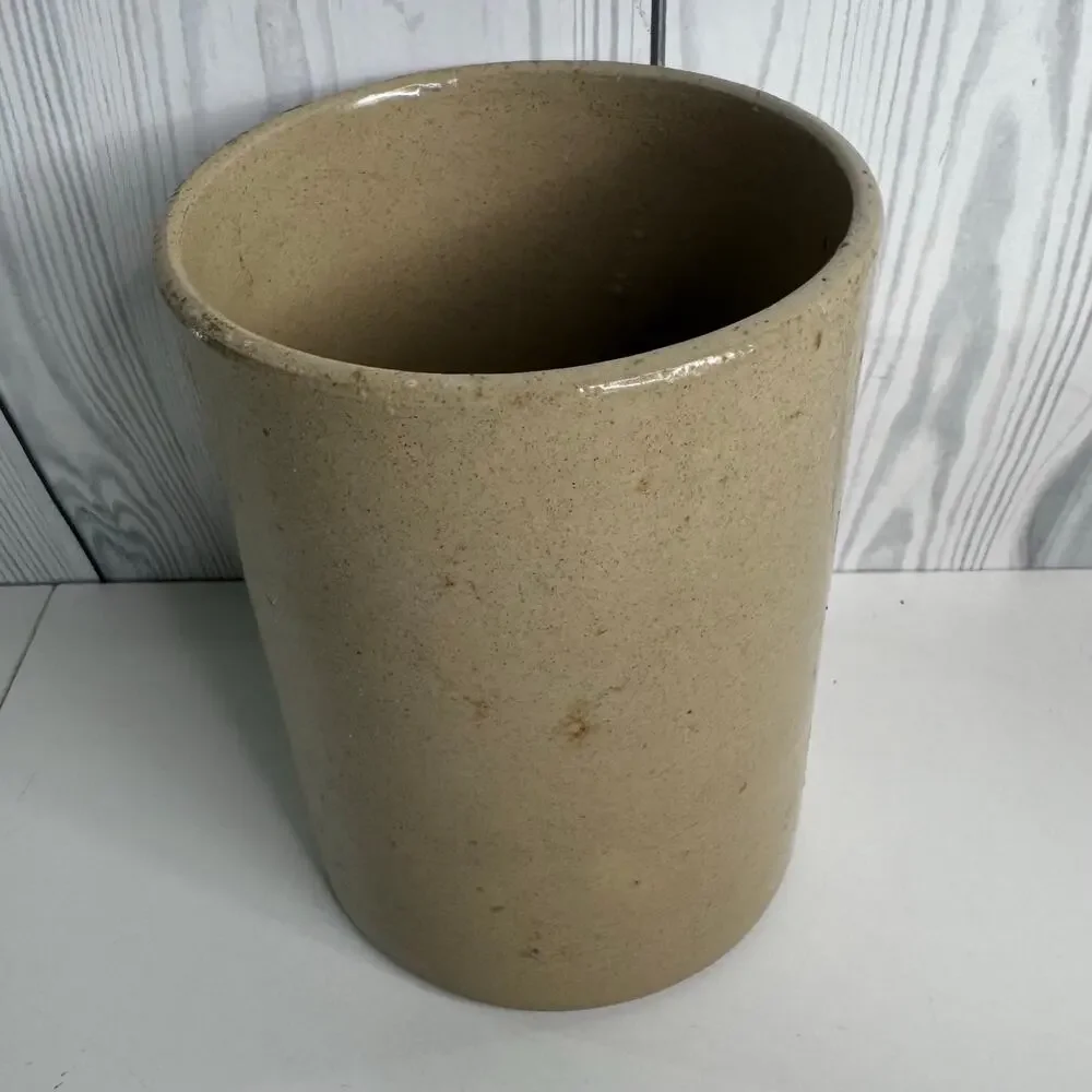 Vintage Moira Pottery  Stoneware Crock England Speckled Blue Kitchen Utensils 7”